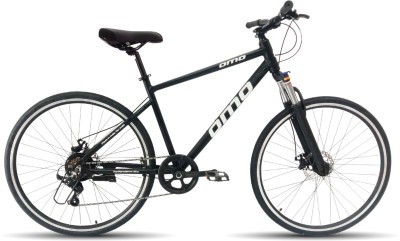 OMO Ladakh-X7-Black 700C T Hybrid Cycle/City Bike(7 Gear, Black, Only Front Suspension)