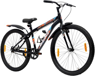 AVON BUKE WARRIOR 27.5T |MTB Hybrid | Steel Frame| Fork Rigid |Front & Rear Vee Brake 27.5 T Mountain Cycle(Single Speed, Black, Rigid)