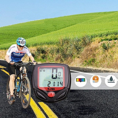 GJSHOP Digital LCD Waterproof Bicycle Computer Odometer Speedometer Wired Cyclocomputer