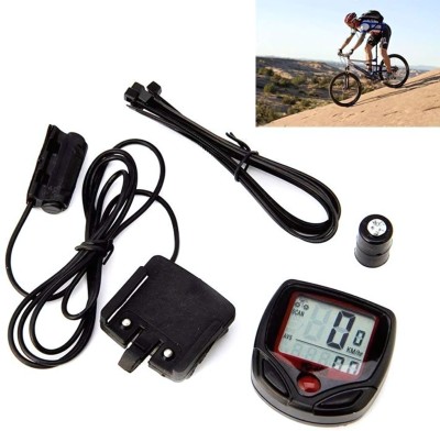 ShopiMoz 14 Function Waterproof Bicycle Computer Odometer Speedometer, Black, Plastic Wired Cyclocomputer