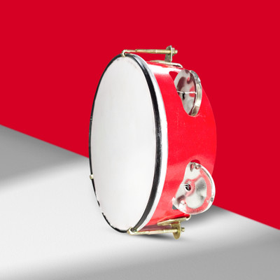 DOKCHAN khanjari Tambourine Musical Instrument | Multicolor Dafli (Diameter - 6in) Daf Instrument