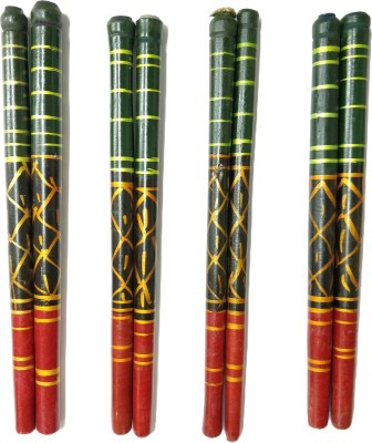 SticksKart Sankheda Multicolor Wooden Dandiya Sticks -Pack of 2 Pair, 4 Sticks| Big Size Dandia Sticks(Multicolor)