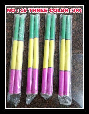 dandiya SticksKart 3K- Three colour Multicolor Dandiya Sticks-Pack of 2 Pair, 4 Sticks| Dandia Sticks(Multicolor)