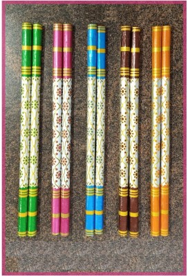 dandiya SticksKart PVC Printed Sankheda Dandia -2 Pairs (4 Sticks)| Big Size|15 Inch Dandia Sticks(Multicolor, Pink, Green, Blue, Brown, Orange)