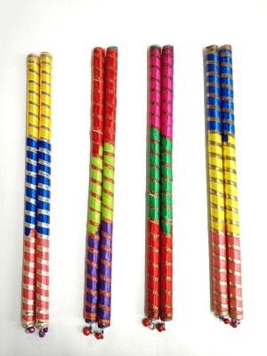 dandiya SticksKart Tiranga Wooden Dandiya Sticks -Pack of 2 Pair, 4 Sticks| Dandia Sticks(Multicolor)
