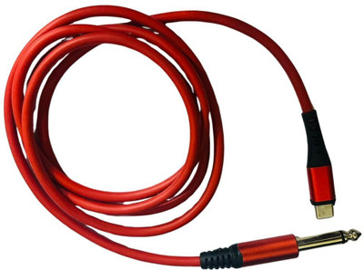 DawnRays 2-in-1 Cable 1.5 m 1.5 Meter USB-C to 6.35mm Audio Cable ,Compatible with iPhone 15/16 Series(Compatible with All Smartphones, Red, One Cable)
