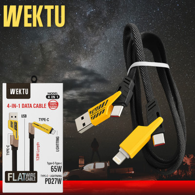 WEKTU 4.8 Amp Turbo Car Charger(Black)