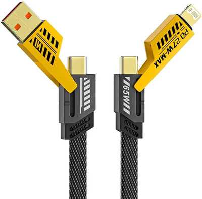 Urvashi enterprise 4-in-1 Cable 1.4 m U11(Compatible with mobile and tablet, Black, One Cable)