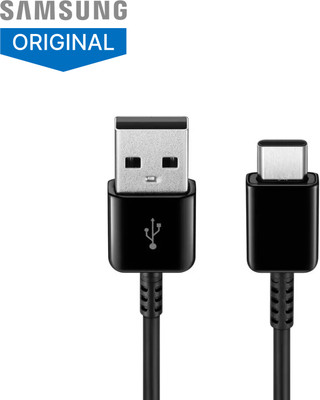 SAMSUNG USB Type C Cable 2 A 1 m Original EP-DG930IBEGIN(Compatible with All Phones With port, Black)