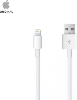 Apple Lightning Cable 2.4 A 1 m MUQW3ZM/A(Compatible with Mobile, White, One Cable)