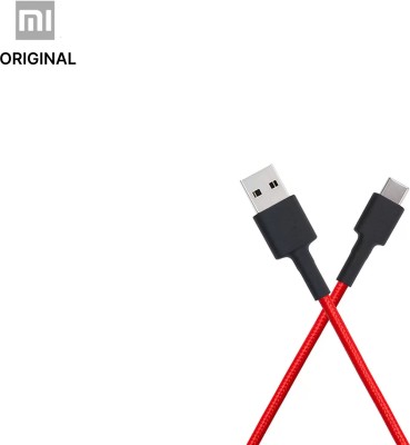 Mi USB Type C Cable 3 A 100 cm 25957(Compatible with Mobile, Red, One Cable)
