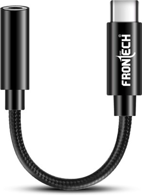 Frontech AUX Cable 0.07 m - NC-0039(Compatible with Smart Phones, mobile, PC, Black, One Cable)