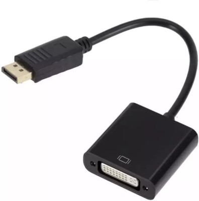 Etzin DVI Cable 0.09 m PLASTIC Display to DVI Adapter Converter, Display Port DP To DVI-I Adapter(Compatible with Male to Female Video Link Cable 1080P in Black for Dell HP Lenovo Asus HDTV, Black, One Cable)