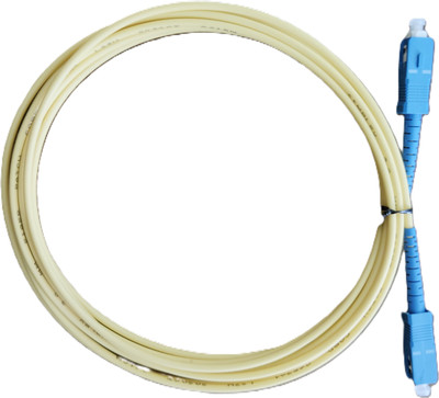Comtech Fiber Optical Cable 3 m SC-PC/SC-PC SX 3M Single Mode (Pack of 10)(Compatible with PC, Yellow)