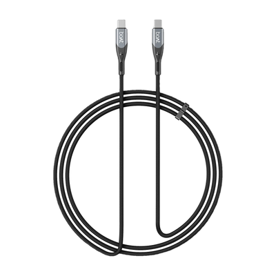 boAt USB Type C Cable 10 A 1.2 m C to C 65W(Compatible with All devices with Type- C Port, Carbon Black, Grey, One Cable, USB Type C To USB Type C, 65 W)