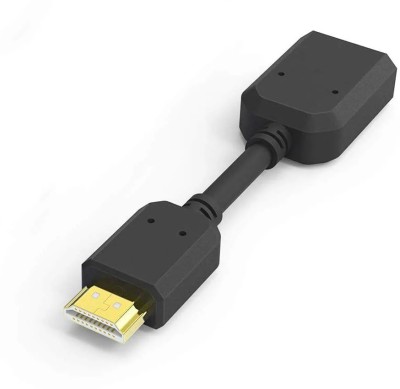 Red Champion HDMI Adapter 1 m High Speed HDMI Male to Female Swivel Adapter HDMI Extension -10cm (Black)(Compatible with Computer, Laptop, Tv, Projector, Black)