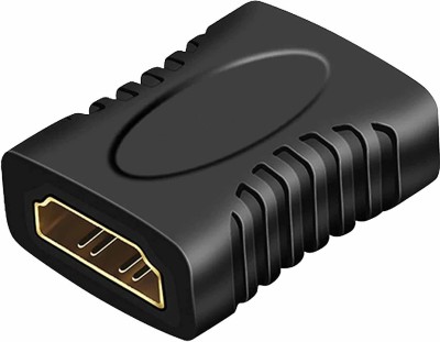 RuhZa HDMI Adapter 0 m Plastic HDMI Coupler HDMI Female to Female Jointer Adapter, HDMI Connector(Compatible with Tv, Projector, laptop, XBox, PS2, Black, One Cable)