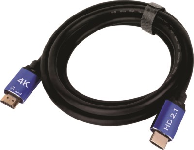R3 GERMAN HDMI Cable 2 A 1.5 m Aluminium Cable Shielding, Aluminium and Transparent Mylar Conductor Shielding HDMI Cable 4K Ultra HD PVC HDMI 2.1 Cable High Speed 18Gbps 4K@120Hz(Compatible with HOME THEATRE TO TV's, SETUP BOX TO TV's, LAPTOP TO TV's, CPU TO DESKTOP, Black, One Cable)