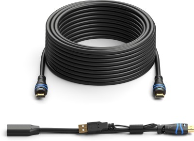 BlueRigger HDMI Cable 30.5 m HDMI-CL3-BL(Compatible with COMPUTER,TV, Black, One Cable)