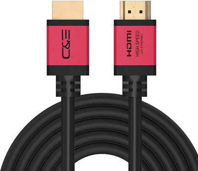 C&E HDMI Cable 4.57 m 15 ft Ultra HDMI cable – 4K HDMI cord (HDMI to HDMI cable @60Hz for a stunning Ultra HD experience, High Speed with Ethernet 2.0 RED(Compatible with HDTV, Red, One Cable)