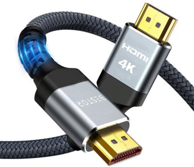 Bestor HDMI Cable 5 m 4K HDMI Cable, High Speed HDMI 2.0 Nylon Braided Cable, 4K@60Hz, Ultra HD, 2K, 1080P(Compatible with PC, Xbox, PS4 Pro, Projector, Black, One Cable)