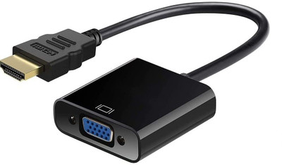 OG X NEXSA  TV-out Cable HDMI to VGA Adapter with 3.5mm Audio Cable Video and Audio Converter(Black, For Computer)