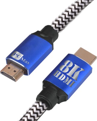 PC Max HDMI Cable 5 m PVC PCM-HDMI8K-5M-HC009(Compatible with All HDMI Devices, Laptop, Computer, Gaming Console, TV, Set Top Box, Black, One Cable)