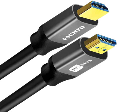 PC Max HDMI Cable 3 m PVC PCM-HDMI4K-3M-HC002(Compatible with All HDMI Devices, Laptop, Computer, Gaming Console, TV, Set Top Box, Black, One Cable)