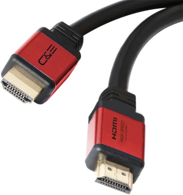C&E HDMI Cable 15.24 m High-Speed HDMI Cable 18 Gbps, 4K/60Hz 50 Feet/15.24 Meter-Ultra HDMI 2.0(Compatible with HDTV, DVD PLAYER, LAPTOP, COMPUTER, SET-UP-BOX, XBOX, FIRE TV, PS4/5, HOME THEATER, Red, One Cable)