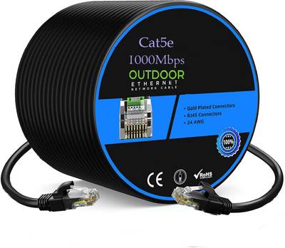 Sadow LAN Cable 30 m 30 Meters CAT5e Outdoor Ethernet Cable Lan Network Internet RJ45 Patch Cord
