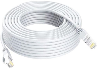Ever Forever LAN Cable 1.5 m Cat6 RJ45 upto 10 Gigabit Speed - White Wire Length: 1.5m(Compatible with Laptop, Printer, Computer, Moderm, LED, White, One Cable)