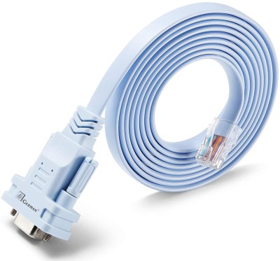 R3 GERMAN LAN Cable 1.82 m polymer DB9 to RJ45 RS232 Console Cable (6FT, DB9) for Cisco/NETGEAR/TP-link Routers(Compatible with Ubiquity / Juniper Routers, Switches, Firewall Equipment, LINKSYS Routers, Multicolor, One Cable)