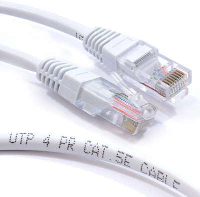 Muchoconnect LAN Cable 10 m Aluminum Foil 10 Meter LAN Cable CAT5/5E Ethernet Cable Network Cable Internet Cable RJ45 LAN Wire High Speed Patch Cable Computer Cord(Compatible with All Laptop and Computer Supported Lan Cable, White, One Cable)