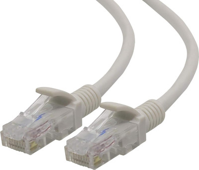 thunderfox LAN Cable 10 m LAN10M(Compatible with INTERNET, CAT 5E, PC, Silver, One Cable)