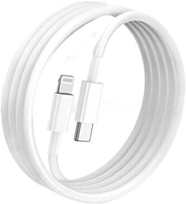Octrix Lightning Cable 1 m IOS 20 watt fast charging cable(Compatible with iPhone, White, One Cable)