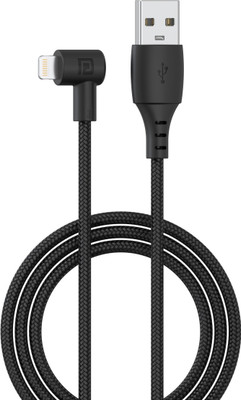 Portronics Lightning Cable 2 A 1.2 m Konnect HD Fast Charging & Data Sync(Compatible with Smartphones, Black, One Cable)