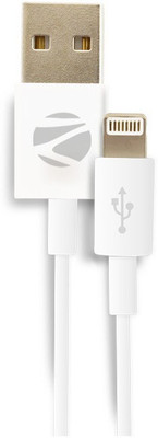 ZEBRONICS Lightning Cable 2 A 1 m ULC100(Compatible with All Iphone, ipod, ipad with lighting cable port, White, One Cable)