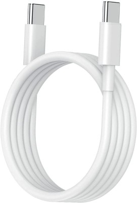 MAK USB Type C Cable 2 A 1 m 60 WPD Fast Charging Type C to Type C(Compatible with iPhone 15 Series, Samsung Galaxy S21 Ultra, S20 & Other Devices, White, One Cable)