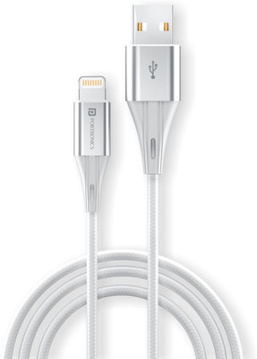Portronics Lightning Cable 3 A 1 m Konnect B+(Compatible with Smartphones, White, One Cable)