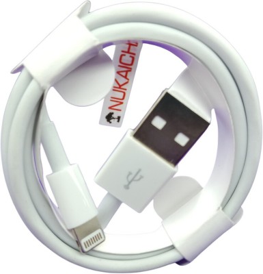NUKAICHAU Lightning Cable 6.5 A 0.91 m Copper Braiding Lightning Cable for iPads, iPods, Airpods & iPhones(Compatible with Apple iPhone, iPad, Airpods, iPod & all other devices with Lightning Port, White, One Cable)