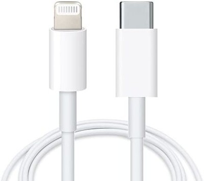 Octrix Lightning Cable 2 A 1 m Fast charging 20 Watt cable for IOS devices(Compatible with iPhone, White, One Cable)
