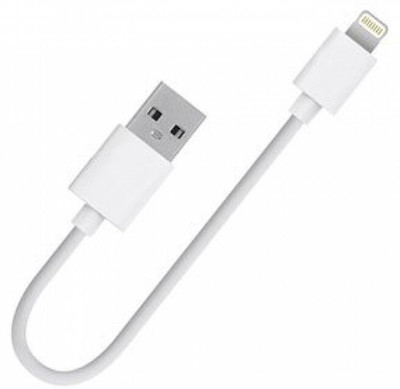 TEQGO Lightning Cable 2 A 0.2 m Short Type LIGHTNING to USB Charging and Data Sync Power Bank Cable(Compatible with MOBILE, White, One Cable)
