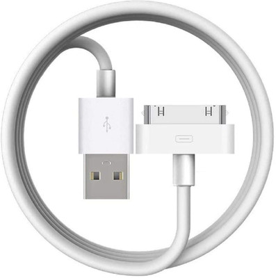 SANNO WORLD Lightning Cable 1 m 30 Pin to USB Charging and Sync Data Cable(Compatible with iPhone 4, iPhone 4s, iPad 1, iPad 2, White, One Cable)