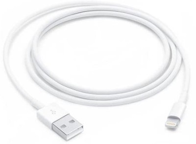 Hyperian Lightning Cable 2.1 A 1.1 m Iphone Data Cable USB To Lightning White(Compatible with Iphone, Ipad, Ipad Air, Ipad Pro, Mac, White, One Cable)