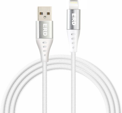 ERD Lightning Cable 1 m UC-170 Lightning Braided Data Cable, 25W Fast Charging with Durable(Compatible with Iphones, Ipads, Airpods, Apple Laptop, High Speed Data Transfer, White, One Cable)