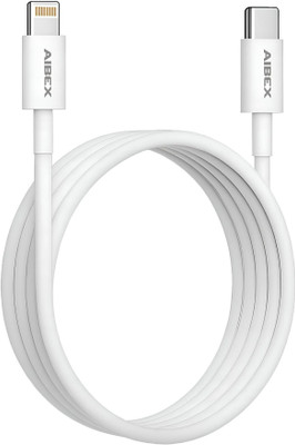 AIBEX Lightning Cable 5 A 1 m USB Type-C to Lightning Cable 27W Fast Charging & Data Sync Cord, MFi Certified(Compatible with iPhone 14,13,12,11, X, XS, XR, 8 Plus, iPad Mini, iPad Pro, USB-C Power Delivery, White, One Cable, USB Type C To Lightning)