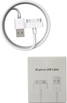 SANNO WORLD Lightning Cable 1 m 30 Pin Fast Charging Cable(Compatible with iPhone 4, iPhone 4s, iPad 1,2,3, iPhone 3/3G/3Gs, White, One Cable)