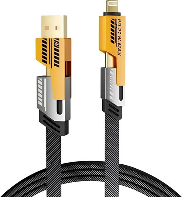 SANNO WORLD Lightning Cable 8 A 1.2 m 4 IN 1 CABLE 60 Watt Type C cable for 11 12 13 14 15 Pro Pro Max X XR XS SE SE2 Series C to Lightning cable(Compatible with Apple iPhone 11 iPhone 12 iPhone 13 iPhone 14 iPhone 15 iPhone X iPhone XR, Black, One Cable) SANNO WORLD Lightning Cable 8 A 1.2 m 4 IN 1 CABLE 60 Watt Type C cable for 11 12 13 14 15 Pro Pro Max X XR XS SE SE2 Series C to Lightning cable(Compatible with Apple iPhone 11 iPhone 12 iPhone 13 iPhone 14 iPhone 15 iPhone X iPhone XR, Black, One Cable)