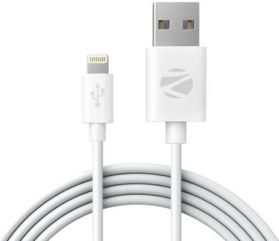 ZEBRONICS Lightning Cable 2 A 1 m zeb-ulc 100(Compatible with mobile, White)