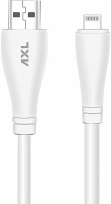 AXL Lightning Cable 1 m CB-28 Lightning Round PVC Sync/Charging Cable for IOS with 2.4Amp Output(Compatible with IOS, White)